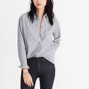 Madewell Westward Striped Flannel Shirt